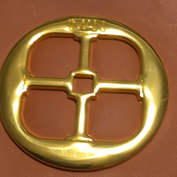 EUC,Iman trapezoid Black Denim Bag,Camel faux leather,Over arm handlesGoldzipper - Picture 2 of 16